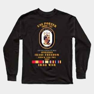 USS Porter - Shock and Awe 2003 - SVC OIF Long Sleeve T-Shirt